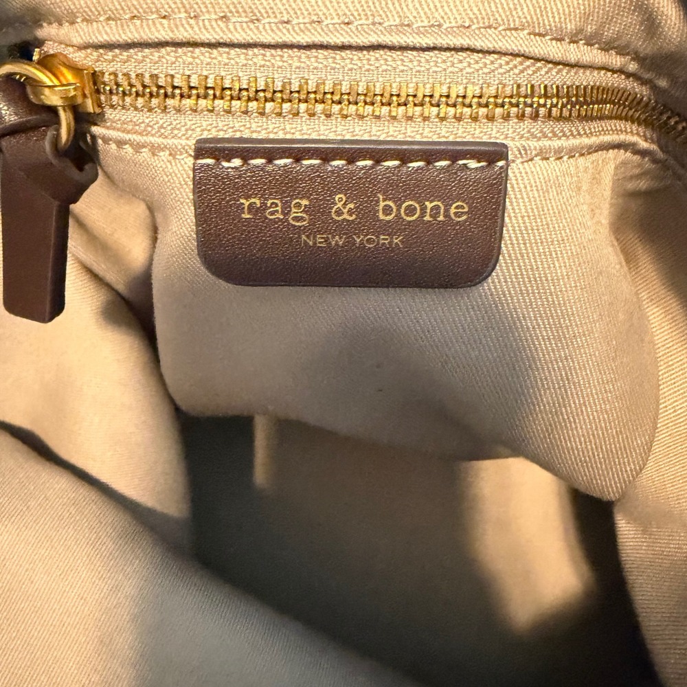 Rag &‎ Bone Clinton bucket bag chocolate brown  leather suede minimalist slouchy - Picture 9 of 11